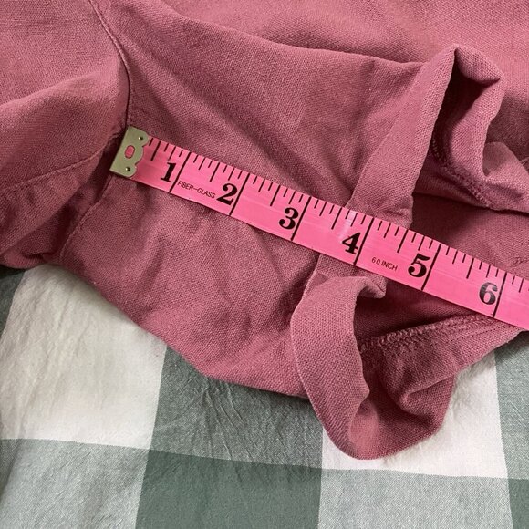 Frank by Frank & Oak Shorts Womens XL Pink Linen Blend Pull On Elastic Waist - Picture 10 of 12